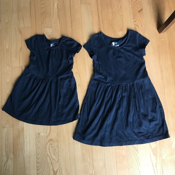 Matching Primary short sleeve dresses black sister match size 2 4-5 4 5 pockets - Picture 1 of 7
